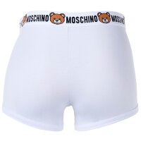 MOSCHINO Herren Boxershorts 2er Pack - Underbear, Unterhose, Baumwollmischung, uni Weiß S