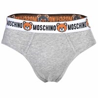 MOSCHINO mens briefs 2-pack - Underbear, pants, cotton blend, uni Grey 2XL (2X-Large)