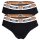 MOSCHINO Herren Slips 2er Pack - Underbear, Unterhose, Baumwollmischung, uni Schwarz S