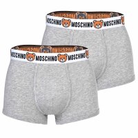 MOSCHINO Herren Trunks 2er Pack - Underbear, Unterhose, Baumwollmischung, uni