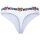 MOSCHINO Damen String 2er Pack - Underbear, Unterhose, Baumwollmischung, Logobund, uni Weiß XL