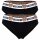 MOSCHINO Damen Brazilian Slip 2er Pack - Underbear, Unterhose, Baumwollmischung, Logobund, uni