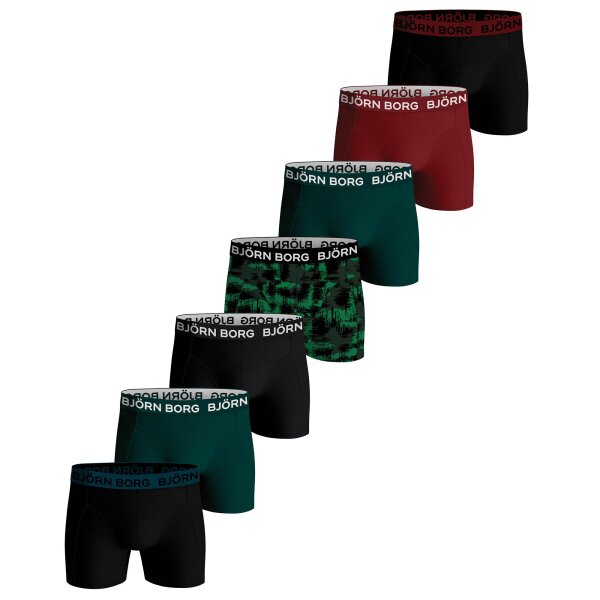 BJÖRN BORG Mens Boxer Shorts 7 Pack - Cotton Stretch Boxer, Logo Waistband