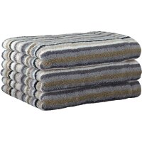 CAWÖ Gästetuch, 3er Pack - C Life Style Stripes, Walkfrottier Beige 30x50cm