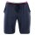 hajo Herren Sweatshorts - Stretch, Bermuda, Kontrastbund, Baumwolle merzerisiert Blau S