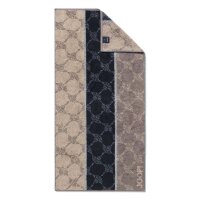 JOOP! Handtuch, 3er Pack - Signature Cornflower Stripes, Walkfrottier Grau 50x100cm