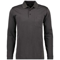 RAGMAN Herren Langarm-Poloshirt - Soft Knit Polo Knopf...