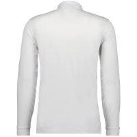 RAGMAN Mens Long Sleeve Polo Shirt - Soft Knit Polo Button Long Sleeve, Cotton Blend, Button Front, Easy Care White M (Medium)