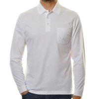 RAGMAN Mens Long Sleeve Polo Shirt - Soft Knit Polo Button Long Sleeve, Cotton Blend, Button Front, Easy Care White M (Medium)