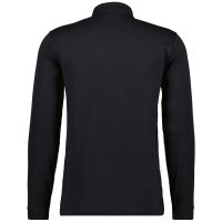 RAGMAN Mens Long Sleeve Polo Shirt - Soft Knit Polo Button Long Sleeve, Cotton Blend, Button Front, Easy Care Black S (Small)