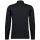 RAGMAN Herren Langarm-Poloshirt - Soft Knit Polo Knopf Langarm, Baumwollmischung, Knopfleiste, Easy Care Schwarz S