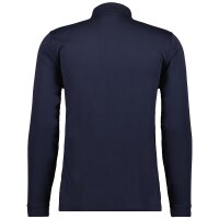RAGMAN Herren Langarm-Poloshirt - Soft Knit Polo Knopf Langarm, Baumwollmischung, Knopfleiste, Easy Care Dunkelblau XL