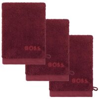 BOSS wash glove, 3-pack - LOFT, flannel, terry towelling, cotton, solid colour
