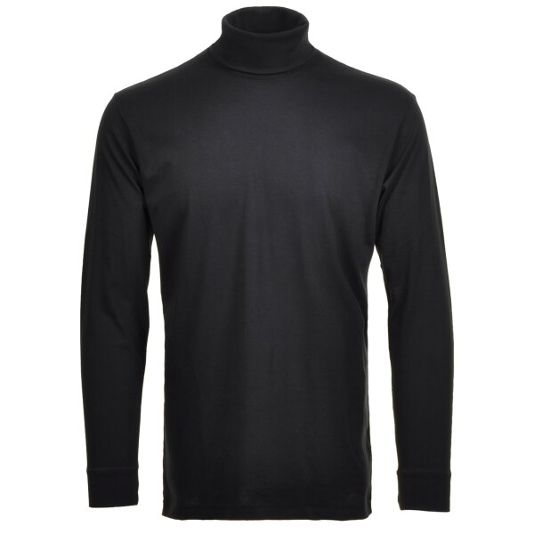 RAGMAN Herren Rollkragenpullover - Langarm Basic Rollkragen Regular Fit, Single Jersey, einfarbig Schwarz S