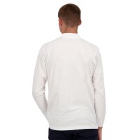 RAGMAN Herren Stehkragen-Pullover - Langarm Basic Stehkragen Regular, Single Jersey, einfarbig Weiß S