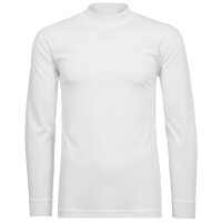 RAGMAN Mens Stand-Up Collar Sweater - Long Sleeve Basic Stand-Up Collar Regular, Single Jersey, Solid Color White S (Small)