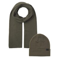 JACK&JONES Mens Scarf & Hat Set - Knitwear, solid colour, One Size