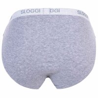 Sloggi Mens Briefs, 2-Pack - Basic Mini, Underwear, Underpants, Cotton, Logo, solid color Grey XL (X-Large)
