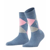 Burlington Damen Socken QUEEN - Kurzstrumpf, Rautenmuster, Clip, One Size, 36-41