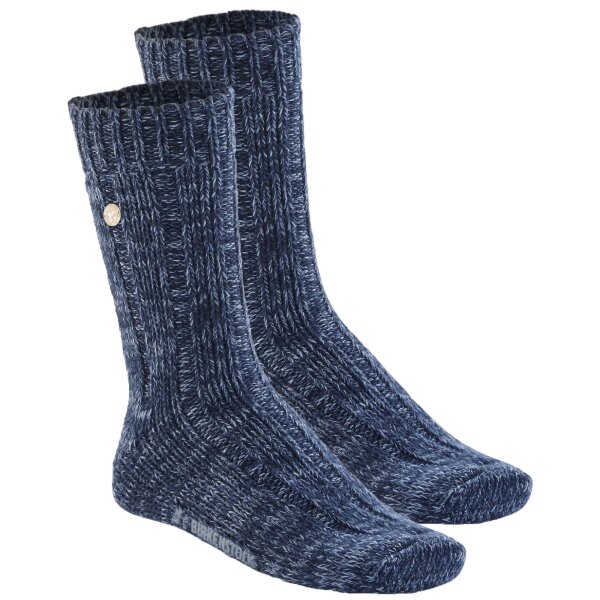 BIRKENSTOCK ladies socks - stocking, cotton twist, cotton mouliné yarn Blue 39-41 (UK 5,5-7,5)