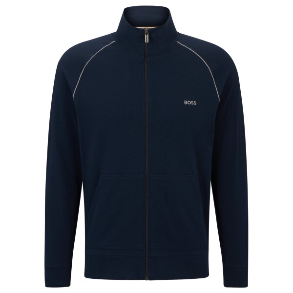 BOSS Mens Sweat Jacket - Mix & Match Jacket Z, Zipper, Loungewear, Stretch Cotton Blue M (Medium)