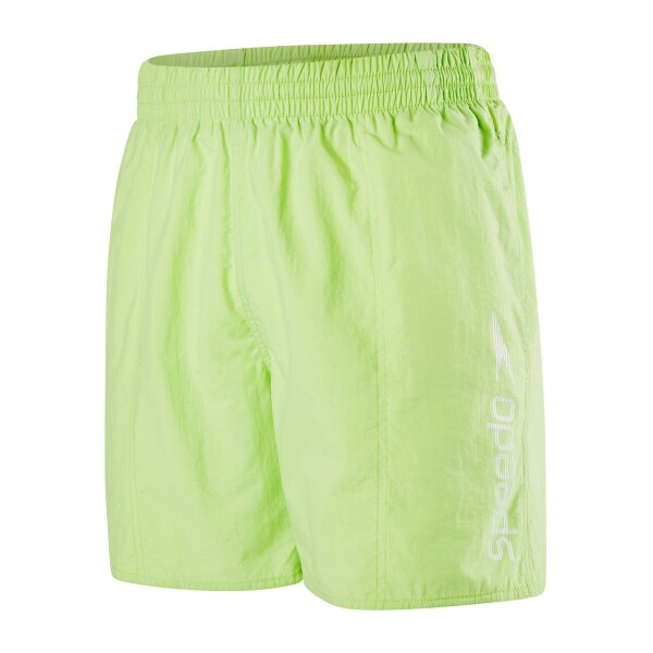 speedo swim shorts men Scope 16, swimming trunks with logo lettering, plain, S-XL - green