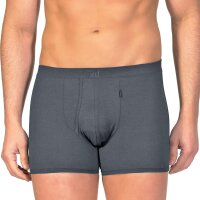 zd ZERO DEFFECTS Mens Boxer Shorts - "Heracles", Soy Yarn, Crotchless, Underpants, Breathable, Solid Color Gray 2XL (XX-Large)