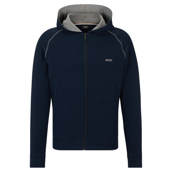 BOSS Herren Sweatjacke mit Hoodie - Mix & Match Jacket H, Kapuze, Stretch Cotton Blau 2XL