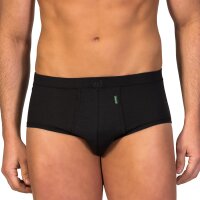 zd ZERO DEFECTS Herren Slip - "Saturno", Soja-Garn, Eingriff, Unterhose, atmungsaktiv, einfarbig Schwarz S