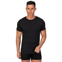 zd ZERO DEFECTS Herren T-Shirt - "Ceres", Sojagarn, Unterhemd, Rundhals, atmungsaktiv, antiallergen Schwarz 2XL/3XL