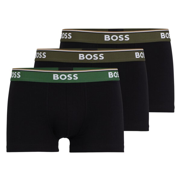 BOSS Herren Boxershorts, 3er Pack - Trunk 3P Power, Cotton Stretch, Logo, uni