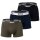 BOSS Herren Boxershorts, 3er Pack - Trunk 3P Power, Cotton Stretch, Logo, uni