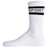 Superdry Unisex Sportsocken, 3er Pack - COOLMAX SPORT CREW SOCK 3PK, Logo, Streifen Weiß 36-38