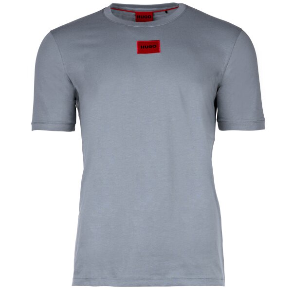 HUGO Mens T-Shirt - Diragolino212 round neck, logo,1/2 sleeve, cotton Grey (Medium Grey) S (Small)