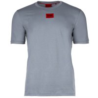HUGO Herren T-Shirt - Diragolino212 Rundhals, Logo,1/2-Arm, Baumwolle Grau (Medium Grey) S