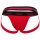 HUGO Herren Jockstrap, 3er Pack - TRIPLET PLANET, Cotton Stretch, Logo Schwarz/Rot/Weiß L