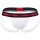 HUGO Mens Jockstrap, 3-pack - TRIPLET PLANET, Cotton Stretch, Logo Black/Red/White L (Large)