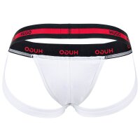 HUGO Mens Jockstrap, 3-pack - TRIPLET PLANET, Cotton Stretch, Logo Black/Red/White 2XL (XX-Large)