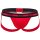 HUGO Herren Jockstrap, 3er Pack - TRIPLET PLANET, Cotton Stretch, Logo Schwarz/Rot/Weiß 2XL