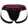HUGO Mens Jockstrap, 3-pack - TRIPLET PLANET, Cotton Stretch, Logo Black/Red/White 2XL (XX-Large)