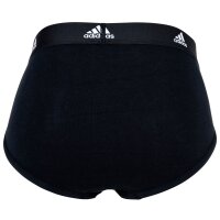 adidas mens briefs, 3-pack - Briefs, Active Flex Cotton, Logo, plain White/Grey/Black S (Small)