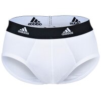 adidas mens briefs, 3-pack - Briefs, Active Flex Cotton, Logo, plain White/Grey/Black S (Small)