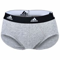 adidas mens briefs, 3-pack - Briefs, Active Flex Cotton, Logo, plain White/Grey/Black S (Small)