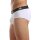 adidas Herren Slip, 3er Pack - Briefs, Active Flex Cotton, Logo, einfarbig Weiß/Grau/Schwarz S