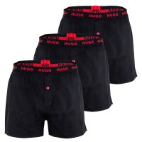 HUGO Mens woven boxer shorts, 3-pack - Woven Boxer Triplet, logo, cotton, uni
