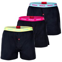 HUGO Mens woven boxer shorts, 3-pack - Woven Boxer Triplet, logo, cotton, uni