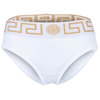VERSACE Damen Brazilian Slip - TOPEKA, Unterwäsche, Organic Cotton, Bi-Stretch Weiß 2XL