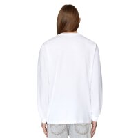 DIESEL Mens Longlseeve - T-JUST-LS-DIV, long sleeve, round neck, logo, cotton White 2XL (XX-Large)