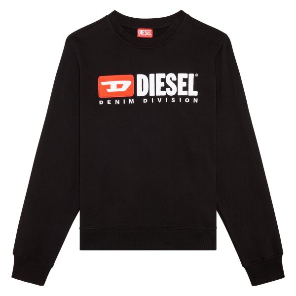 DIESEL Men Sweatshirt - S-GINN-DIV-SWEAT-SHIRT, Pullover, Round Neck, Logo, Cotton