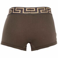 VERSACE Mens Boxer Shorts - TOPEKA, Stretch Cotton, Solid Color Khaki/Gold M (Medium)